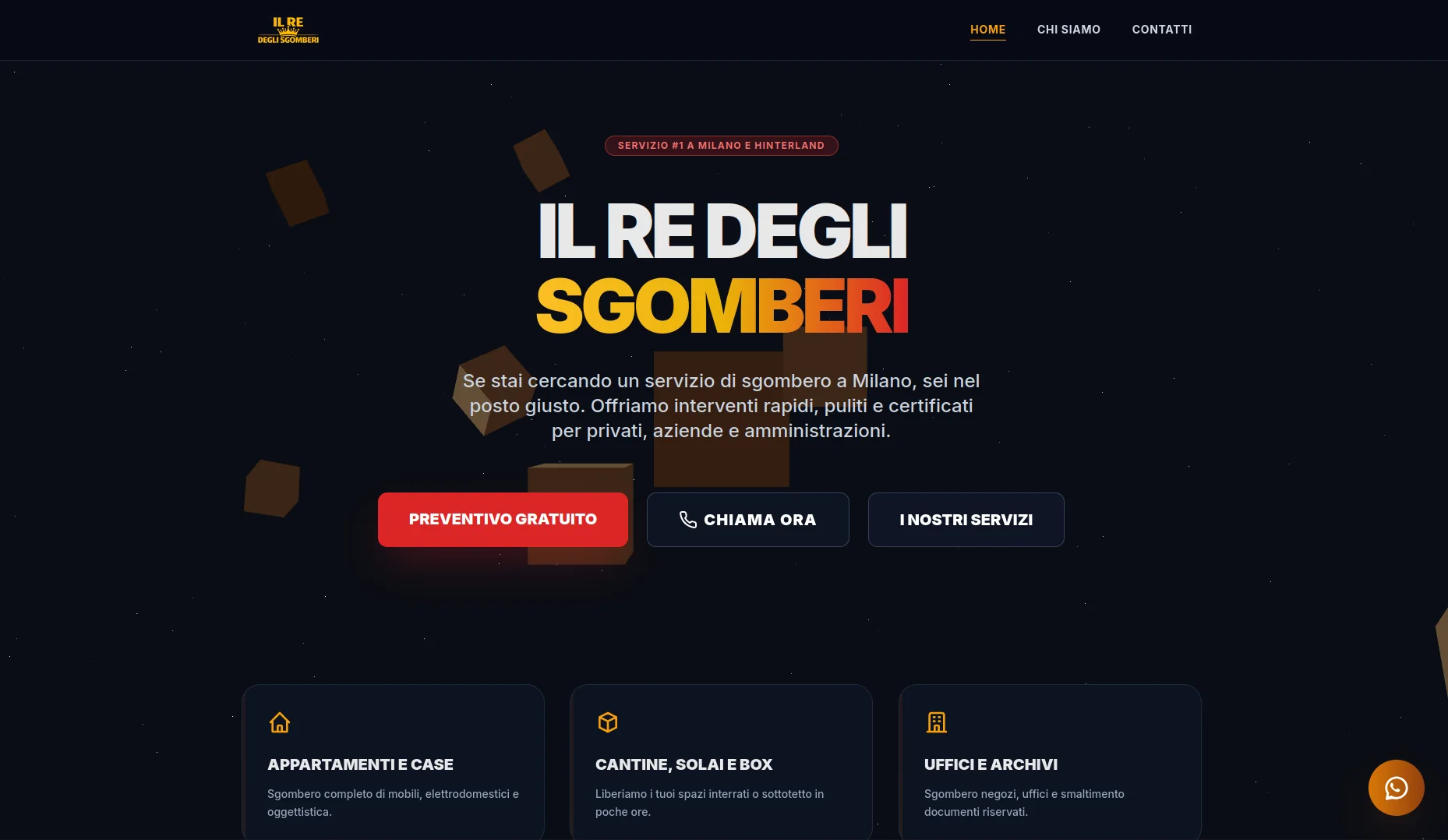 ilredeglisgomberi.it, hero della homepage