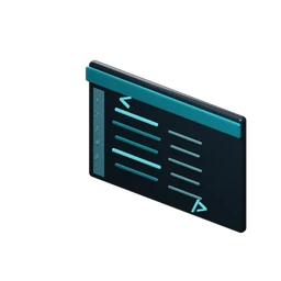 Blocco codice 3D teal